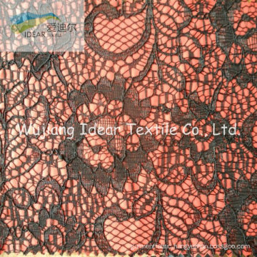 Lace Fabric Bonded With Polyester Fabric For Everyning Dress